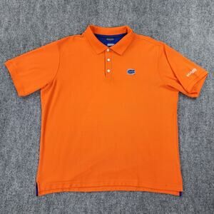 University Florida Gators Shirt Mens XL Orange Columbia PFG Short Sleeve Polo